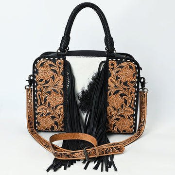 American Darling Tote Beautifully Hand Tooled Hair-On Genuine Leather women bag western handbag purse